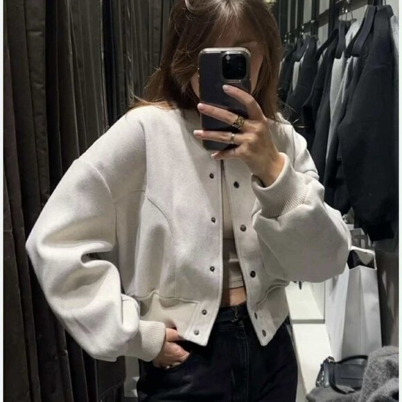 Zara Women's Bomber Jacket sz Medium - Picture 1 of 8